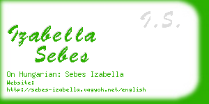 izabella sebes business card